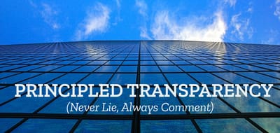 Never Lie, Always Comment